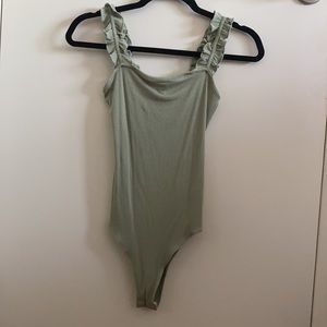 Sage green body suit